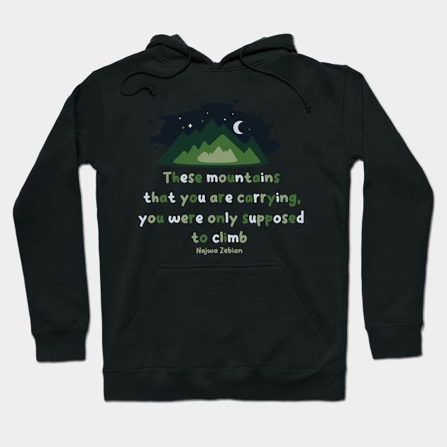 Caring Nature [green mix] Hoodie by deadbeatprince typography